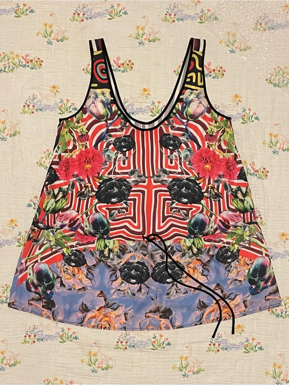 Clover Canyon Silky Printed Boho Top
